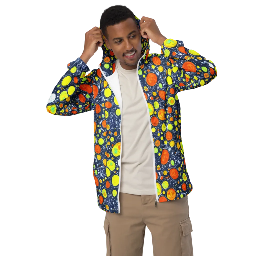 Citrus Cosmos on Men's Windbreaker — Front