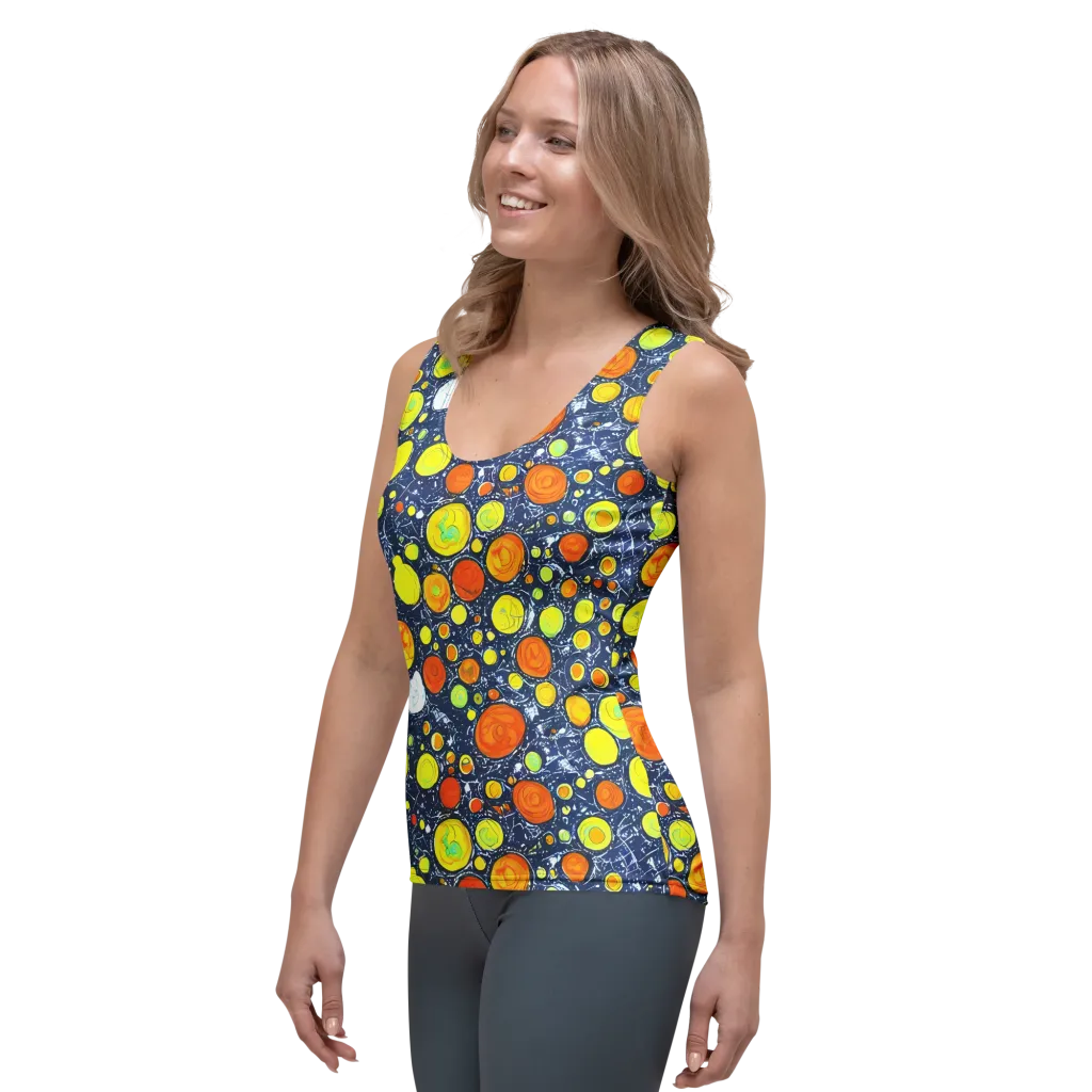Citrus Cosmos on Women's Tank Top — Left Front