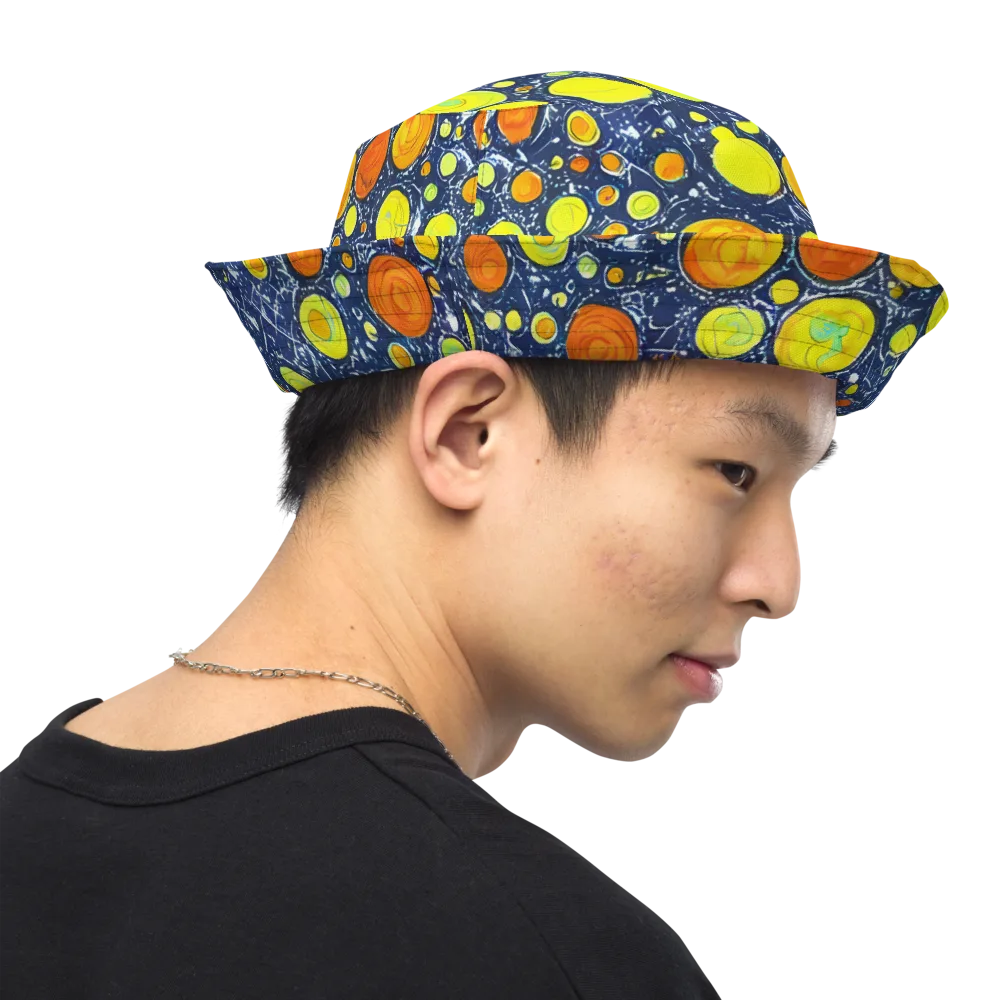 Citrus Cosmos on Reversible Bucket Hat — Right Outside