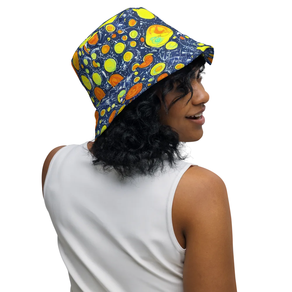 Citrus Cosmos on Reversible Bucket Hat — Right Outside