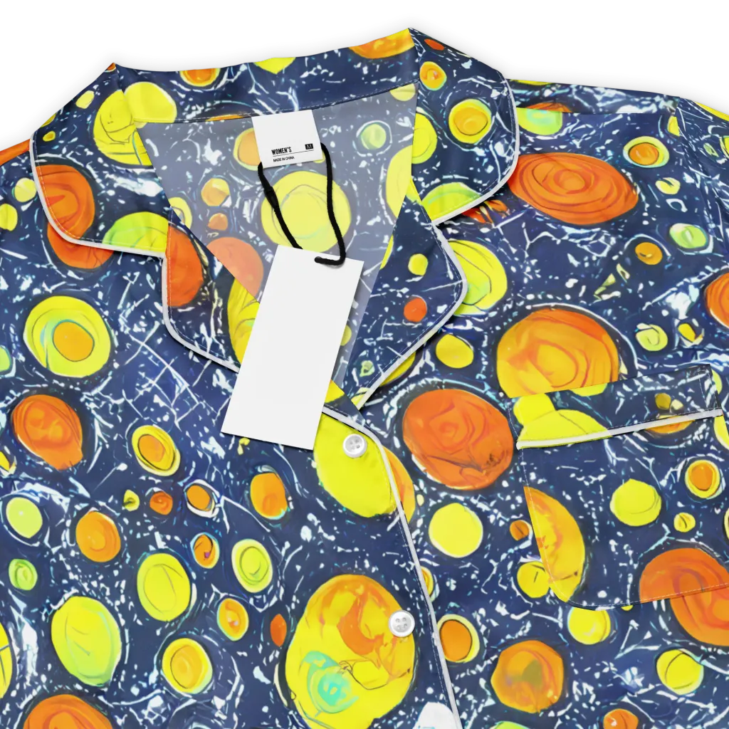 Citrus Cosmos on Women's Short Sleeve Pajama Top — Product details