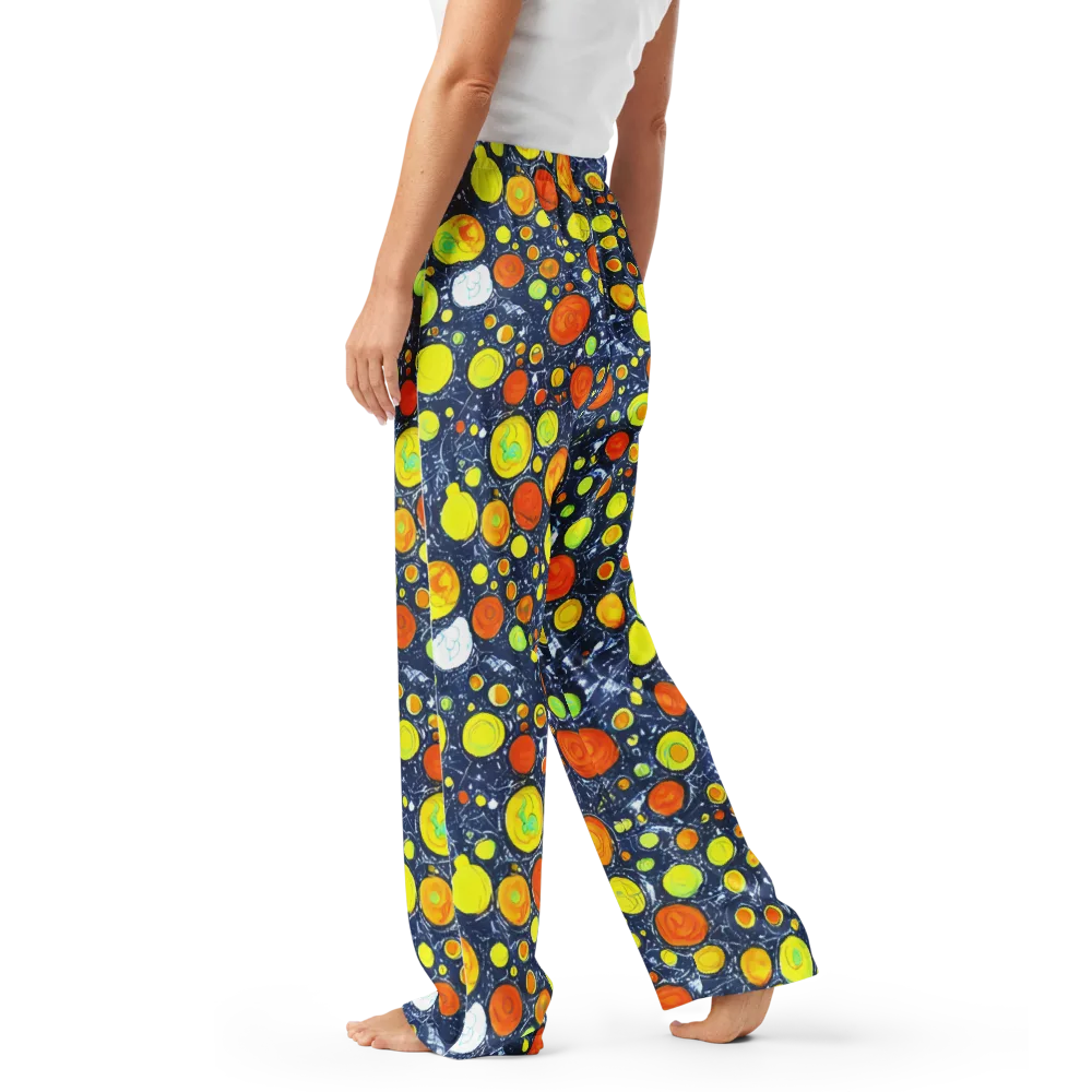 Citrus Cosmos on Women's Pajama Pants — Left