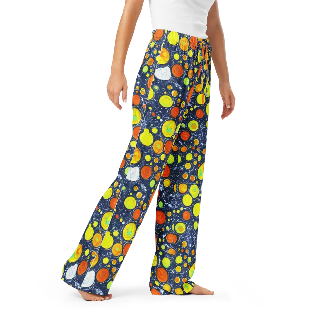 Citrus Cosmos on Women's Pajama Pants — Right Front
