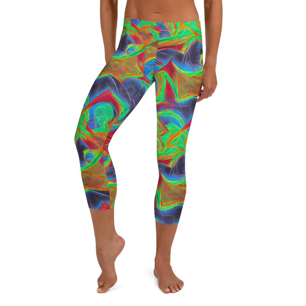 Afterglow Labyrinth on Capri Leggings — Front