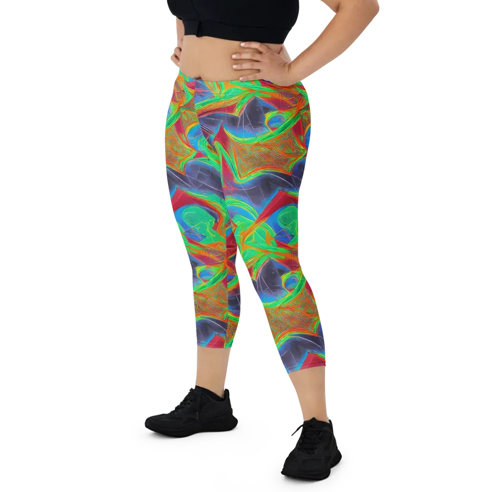 Afterglow Labyrinth on Capri Leggings — Front
