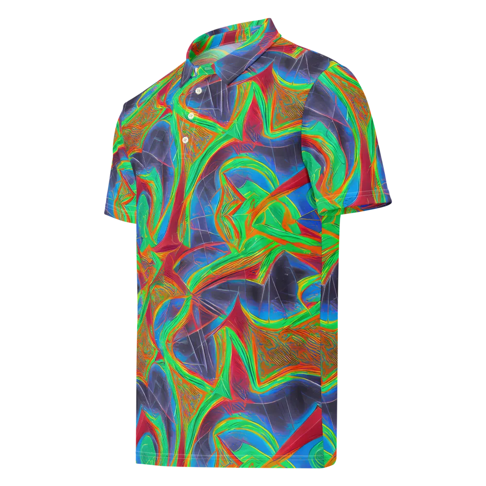 Afterglow Labyrinth on Men's Slim Fit Polo Shirt — Left Front
