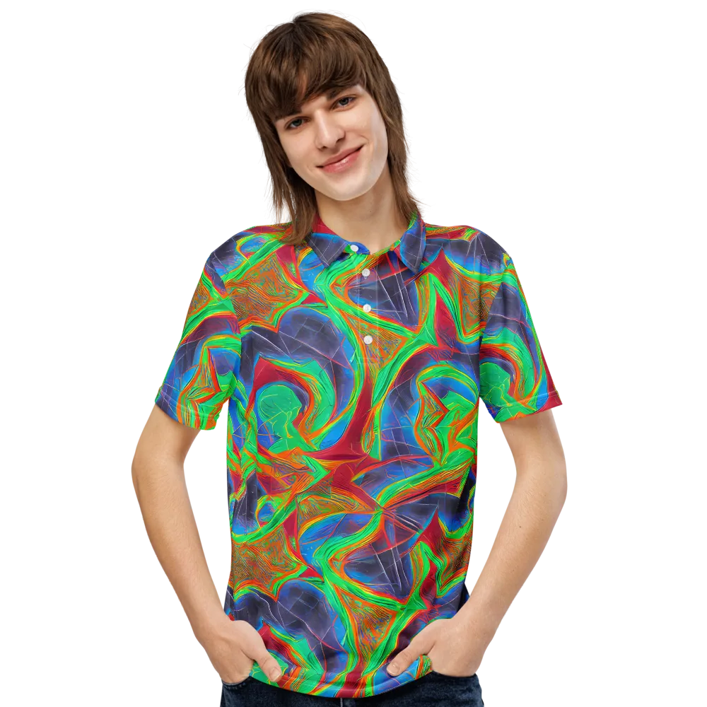 Afterglow Labyrinth on Men's Slim Fit Polo Shirt — Front