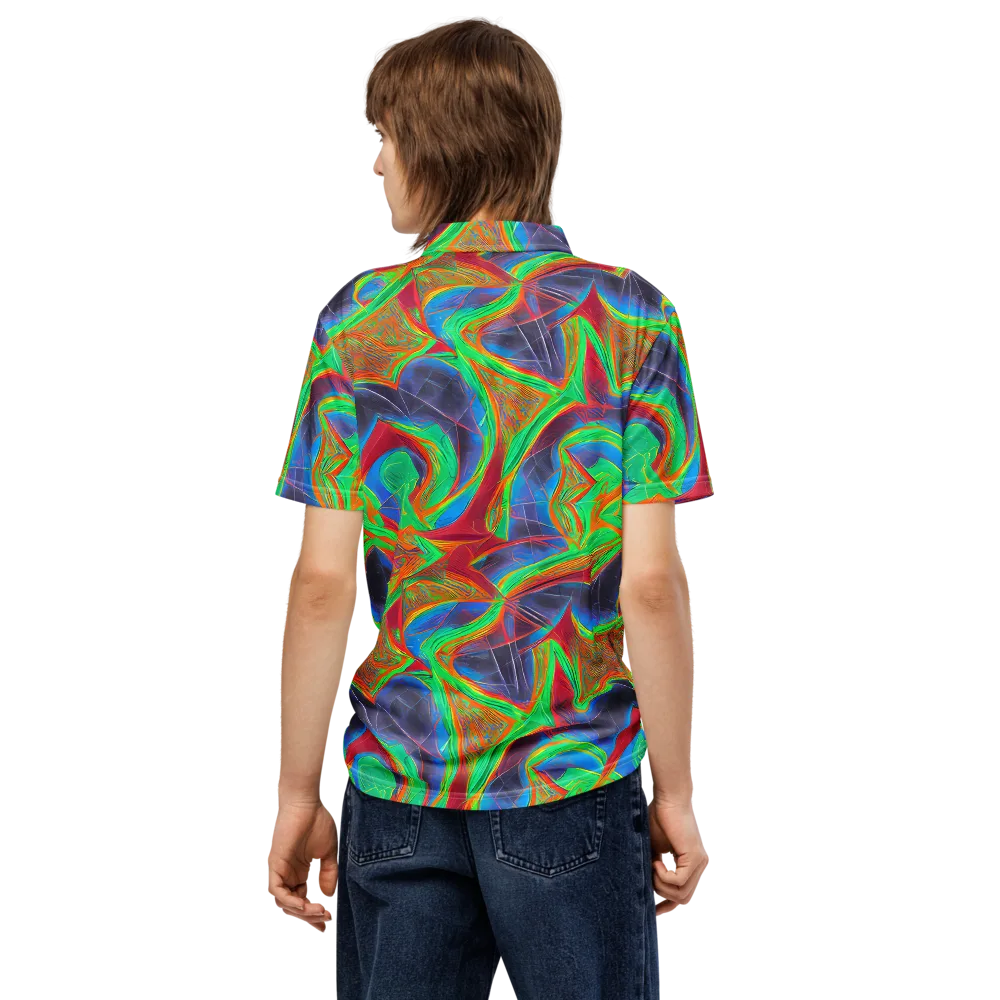 Afterglow Labyrinth on Men's Slim Fit Polo Shirt — Back
