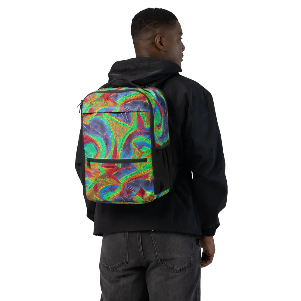 Afterglow Labyrinth on Utility Backpack — Back