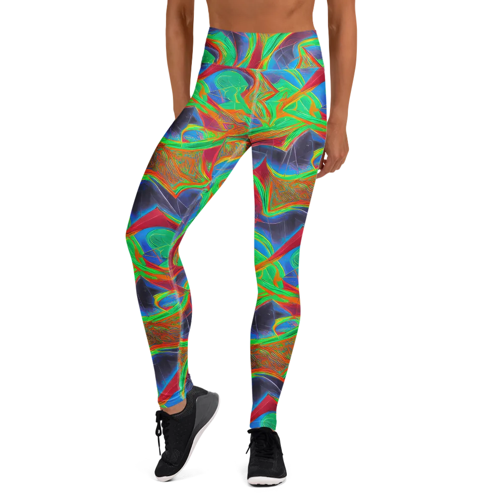Afterglow Labyrinth on Yoga Leggings — Front