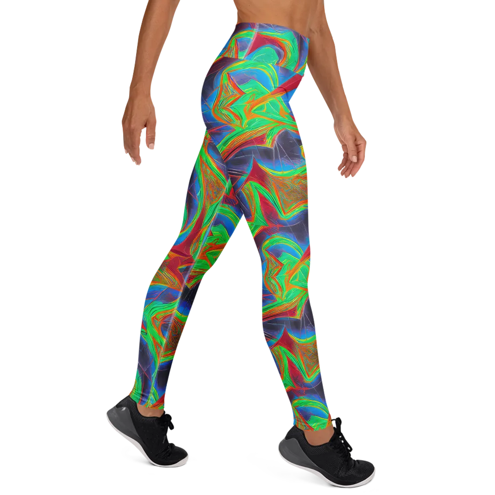Afterglow Labyrinth on Yoga Leggings — Right