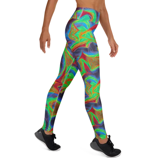 Afterglow Labyrinth on a Yoga Leggings
