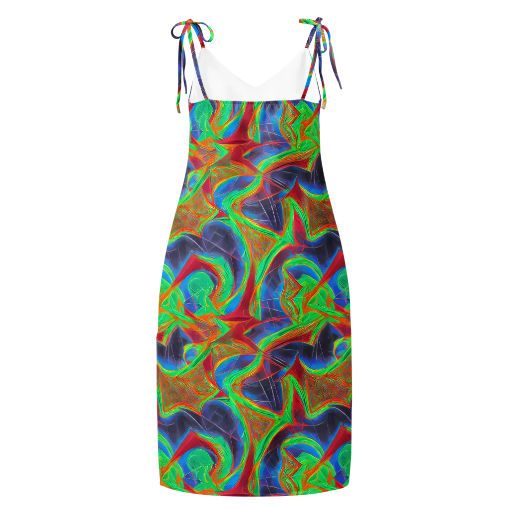 Afterglow Labyrinth on Slip Dress — Back