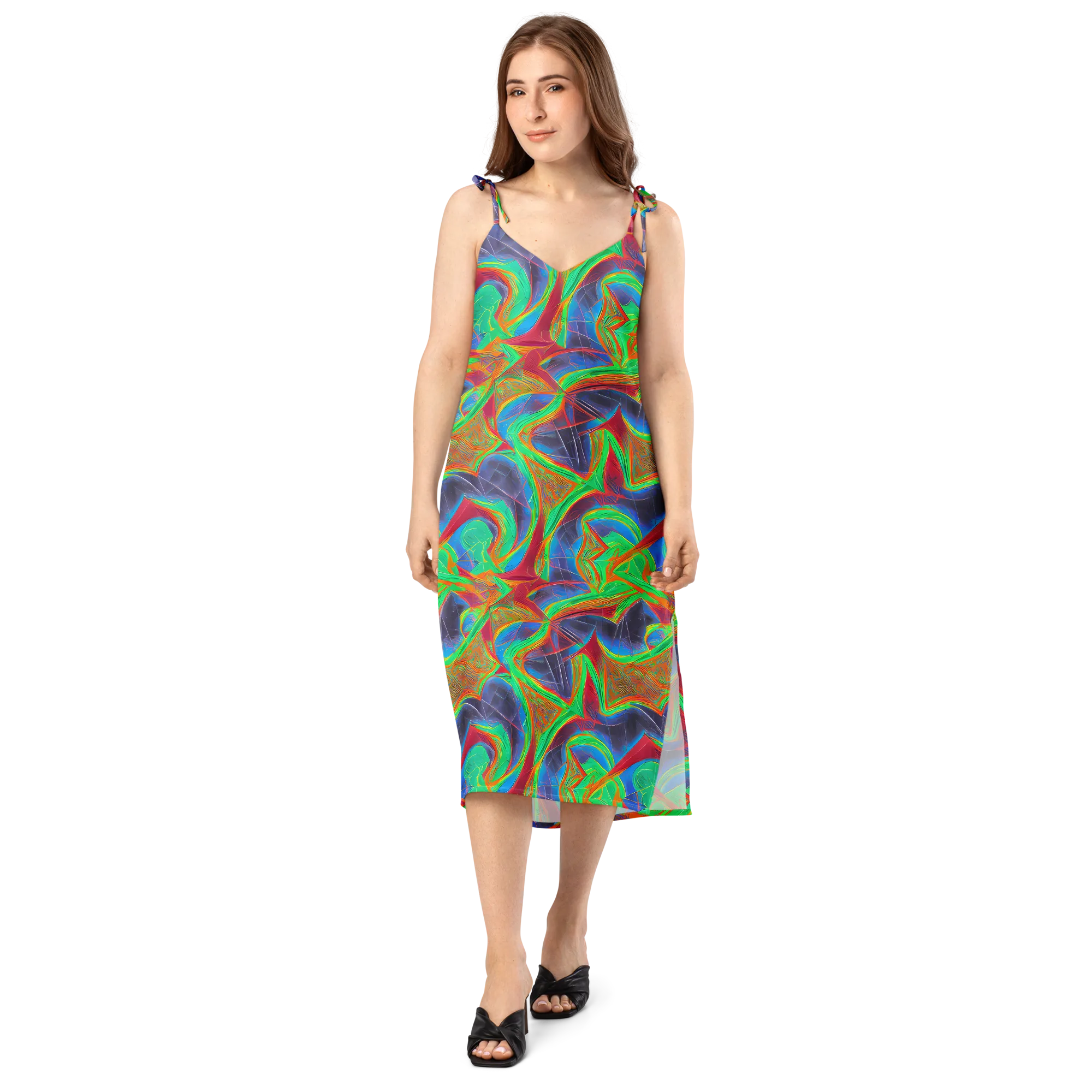 Afterglow Labyrinth on Slip Dress — Front