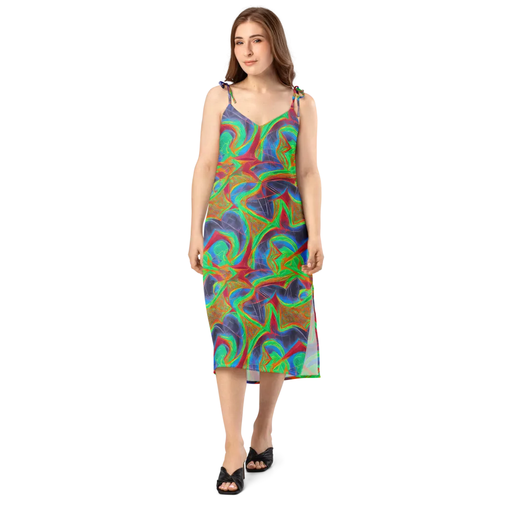 Afterglow Labyrinth on Slip Dress — Front