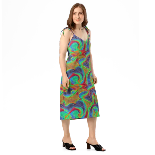 Afterglow Labyrinth on a Slip Dress