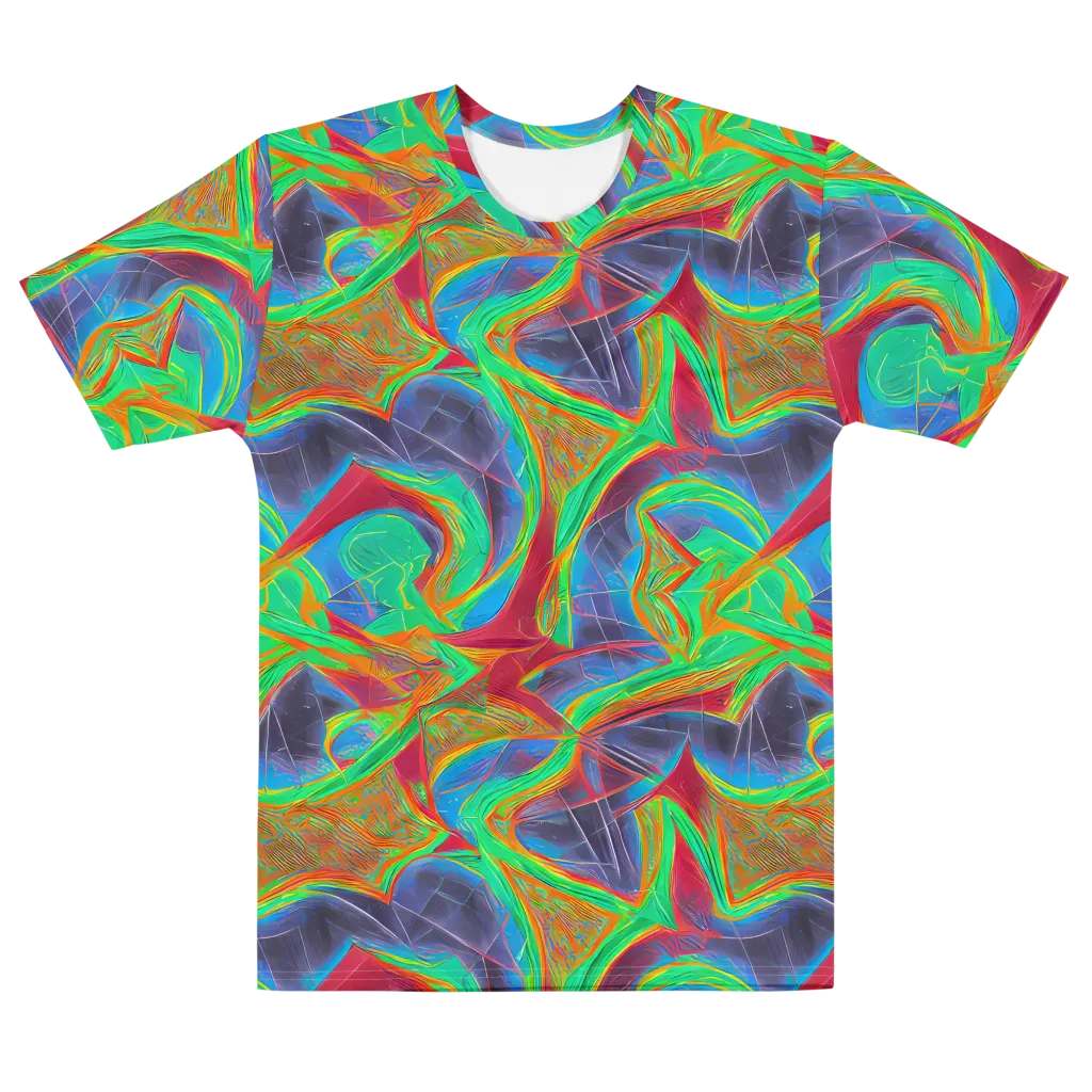 Afterglow Labyrinth on Men's Cotton Crew Neck T-Shirt — Front