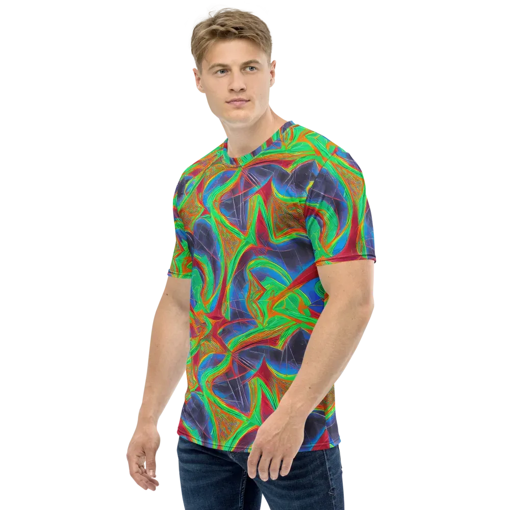 Afterglow Labyrinth on Men's Crew Neck T-Shirt — Left