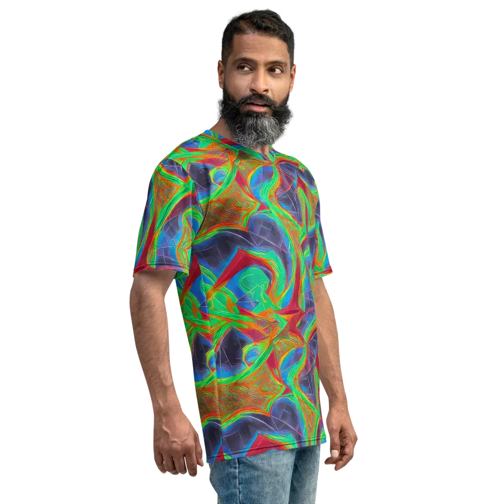 Afterglow Labyrinth on Men's Crew Neck T-Shirt — Right