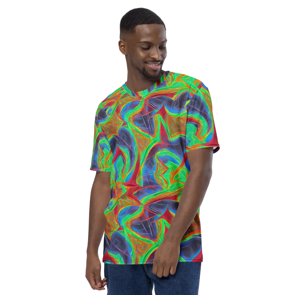 Afterglow Labyrinth on Men's Crew Neck T-Shirt — Left
