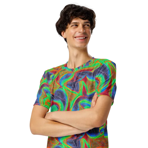 Afterglow Labyrinth on a Men's Crew Neck T-Shirt