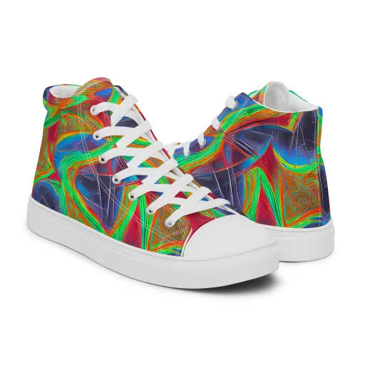 Afterglow Labyrinth on a Men's High Top Canvas Shoes