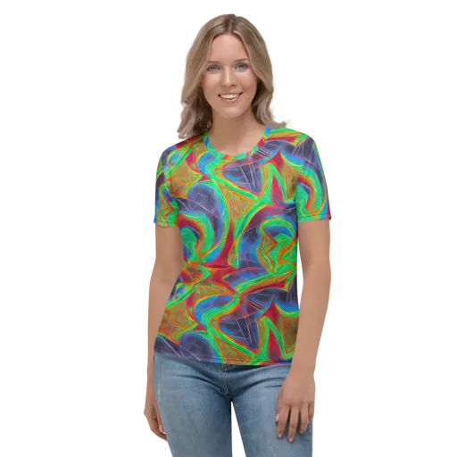 Afterglow Labyrinth on a Women's Crew Neck T-Shirt
