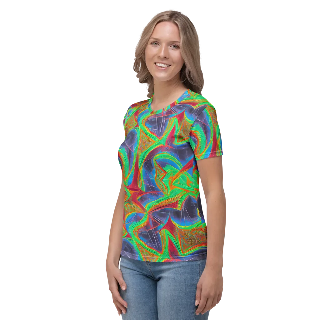 Afterglow Labyrinth on Women's Crew Neck T-Shirt — Left