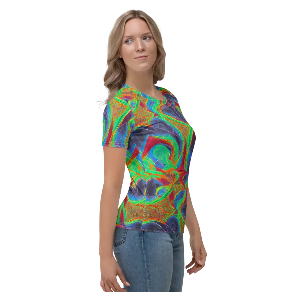 Afterglow Labyrinth on Women's Crew Neck T-Shirt — Right