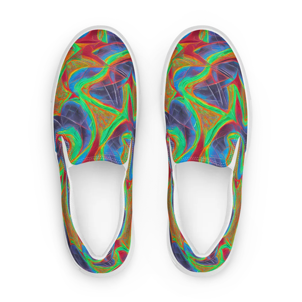 Afterglow Labyrinth on Men's Slip-On Canvas Shoes — Front