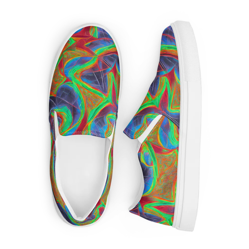 Afterglow Labyrinth on Men's Slip-On Canvas Shoes — Front