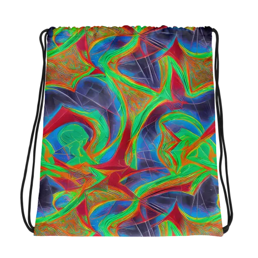 Afterglow Labyrinth on a Drawstring Bag