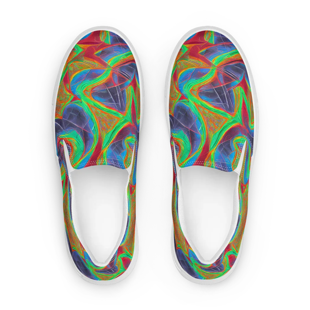 Afterglow Labyrinth on Women's Slip-On Canvas Shoes — Front