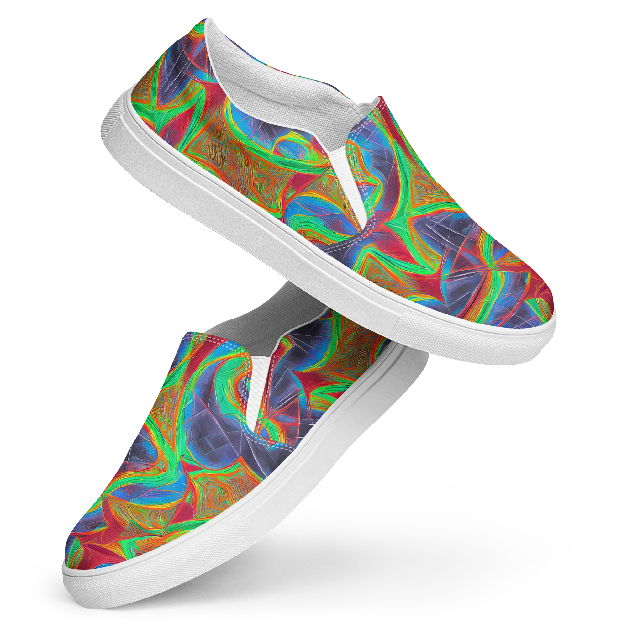 Afterglow Labyrinth on Women's Slip-On Canvas Shoes — Front