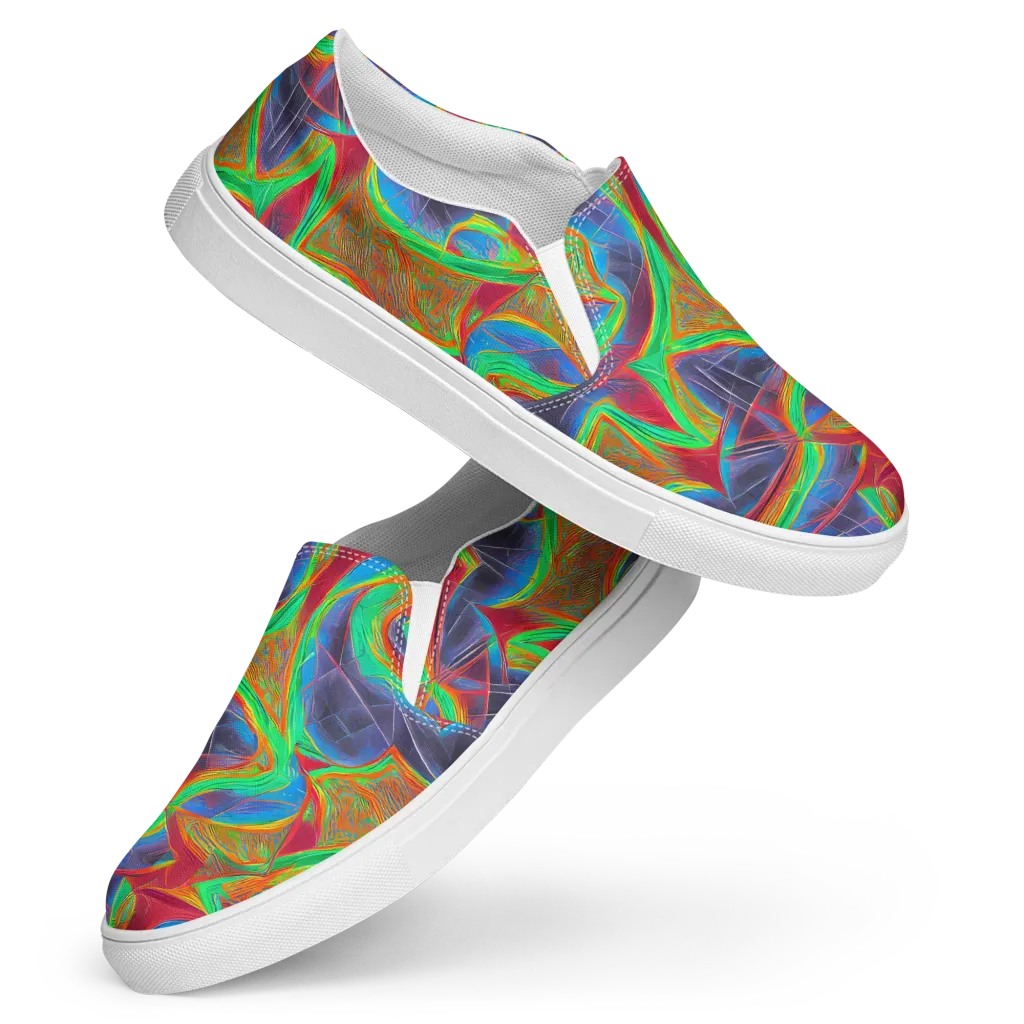 Afterglow Labyrinth on Women's Slip-On Canvas Shoes — Front