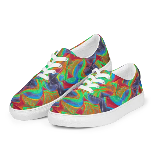 Afterglow Labyrinth on a Men's Lace-Up Canvas Shoes