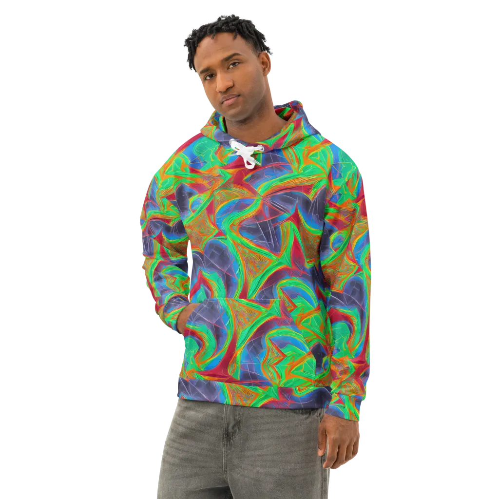 Afterglow Labyrinth on Cotton Hoodie — Left Front