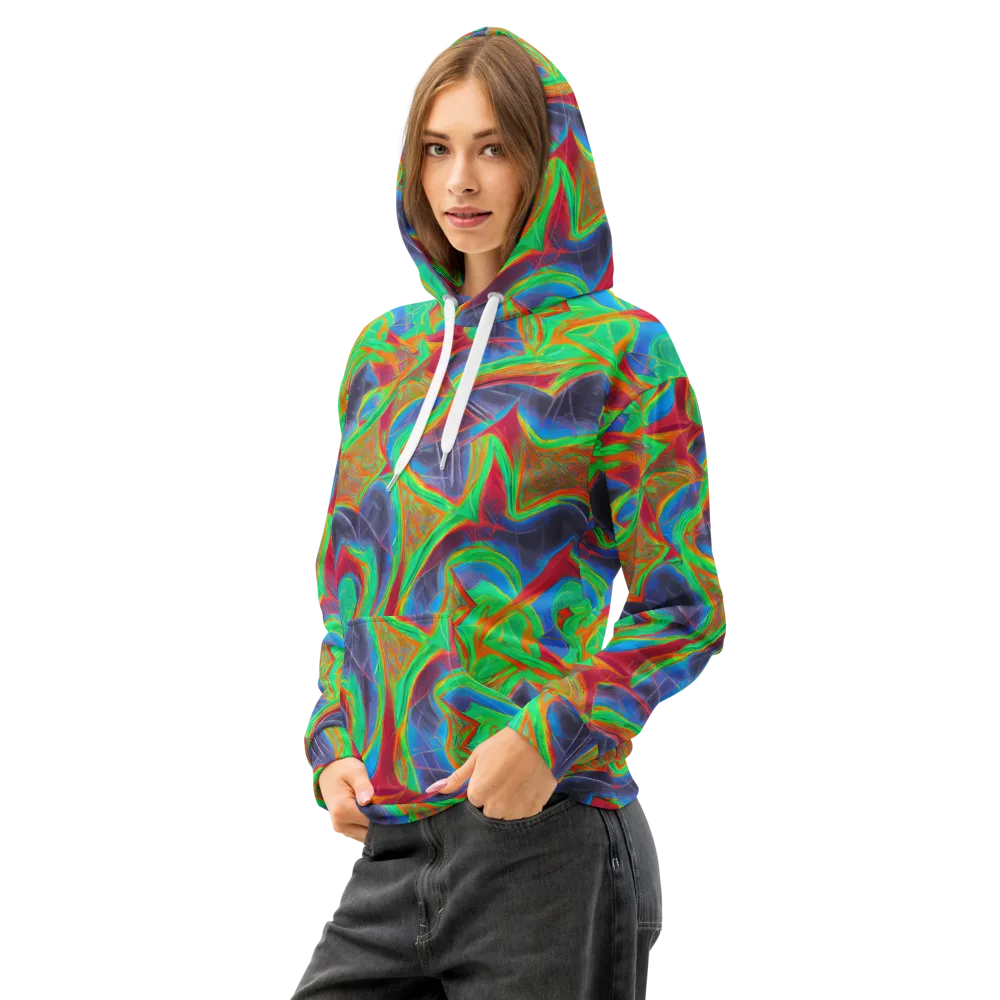Afterglow Labyrinth on Cotton Hoodie — Left Front