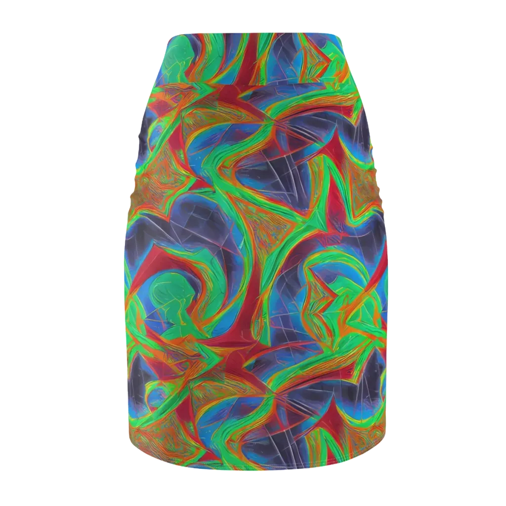 Afterglow Labyrinth on Pencil Skirt — Back