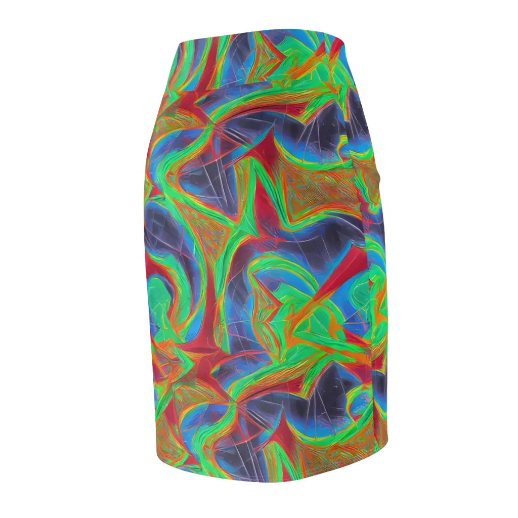 Afterglow Labyrinth on Pencil Skirt — Back Side