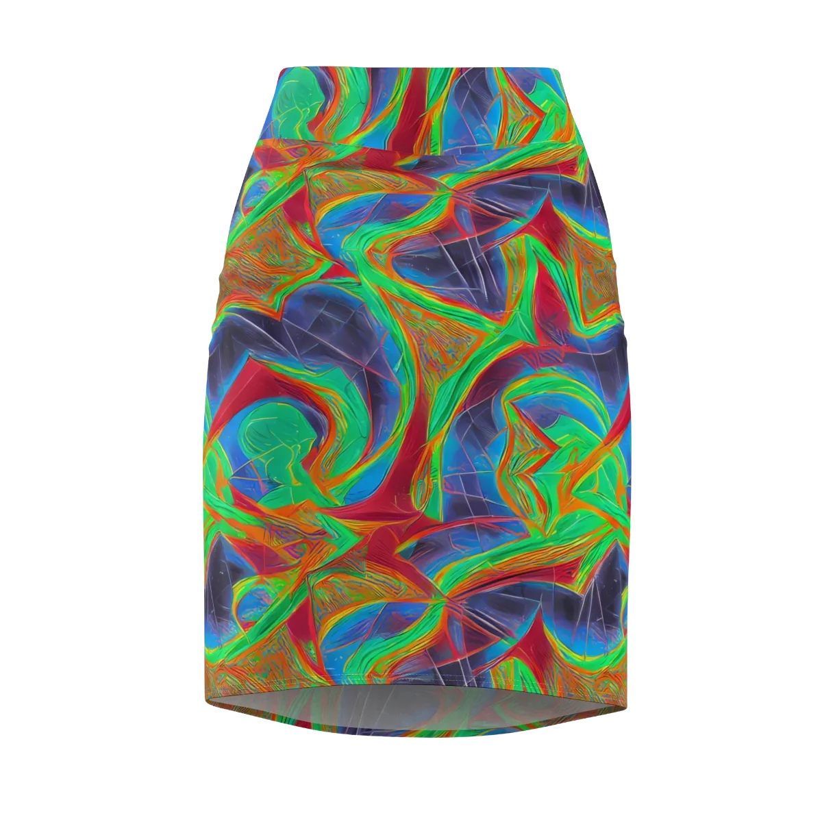 Afterglow Labyrinth on Pencil Skirt — Front