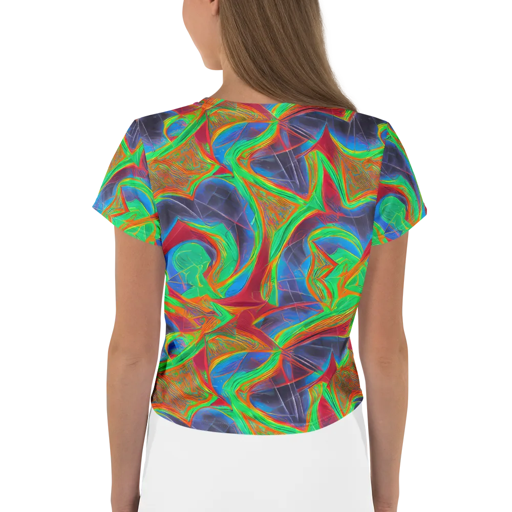 Afterglow Labyrinth on Crop Tee — Back
