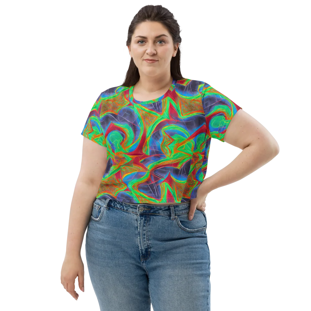 Afterglow Labyrinth on Crop Tee — Front