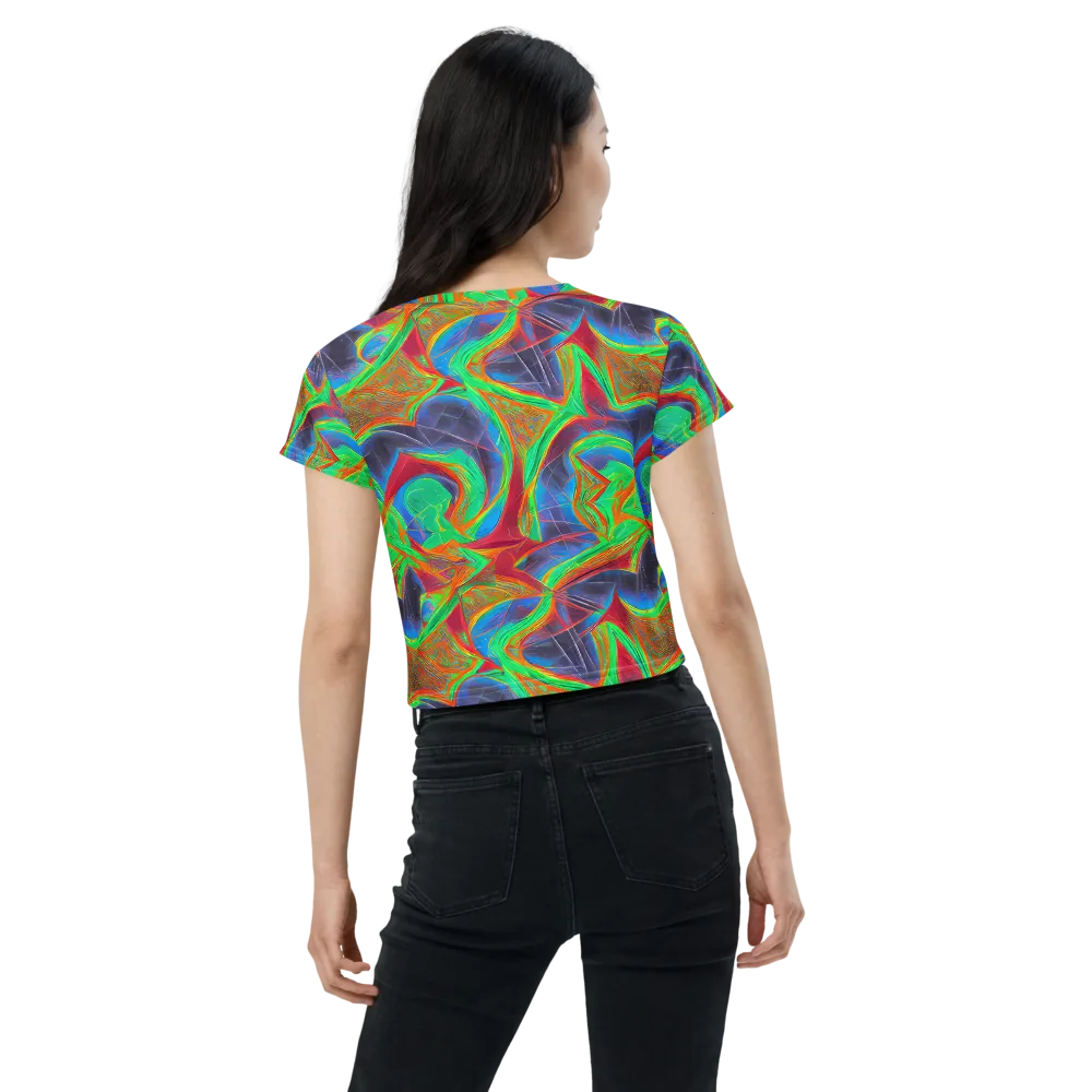 Afterglow Labyrinth on Crop Tee — Back