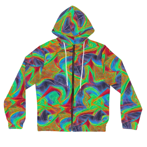Afterglow Labyrinth on a Women's Full-Zip Hoodie