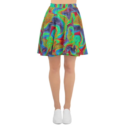 Afterglow Labyrinth on a Skater Skirt