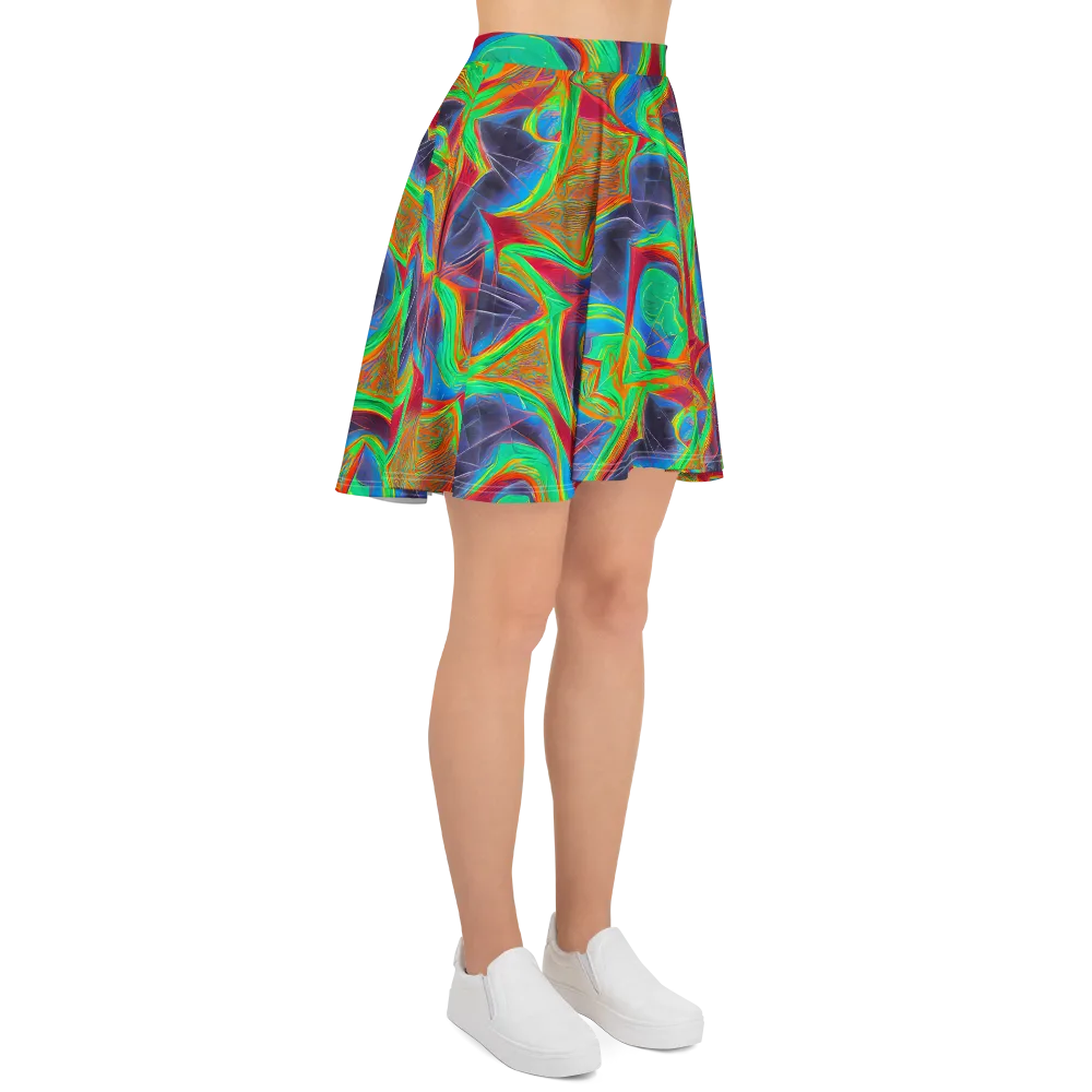 Afterglow Labyrinth on Skater Skirt — Right
