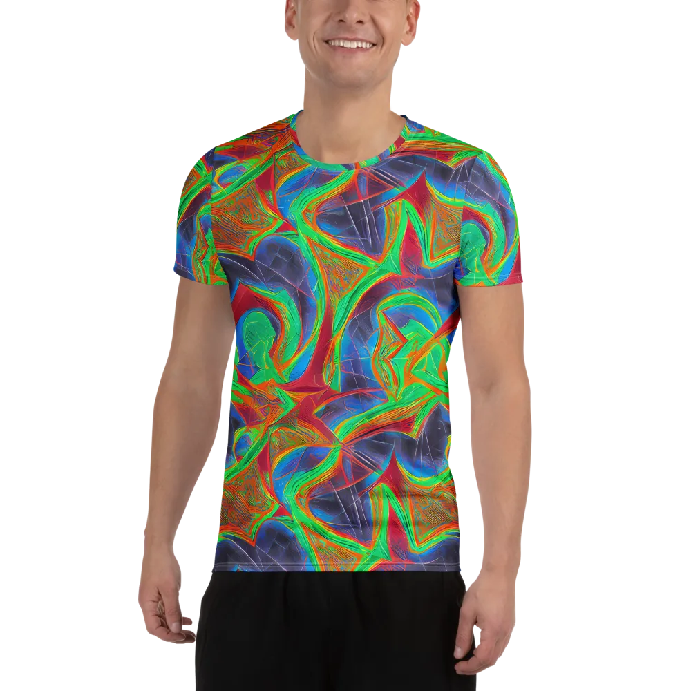 Afterglow Labyrinth on Men's Athletic T-Shirt — Front