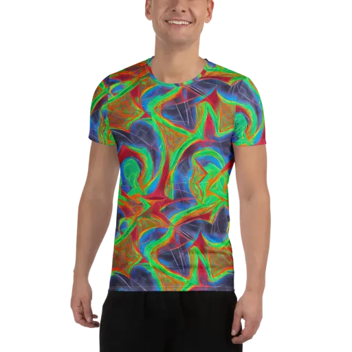 Afterglow Labyrinth on a Men's Athletic T-Shirt