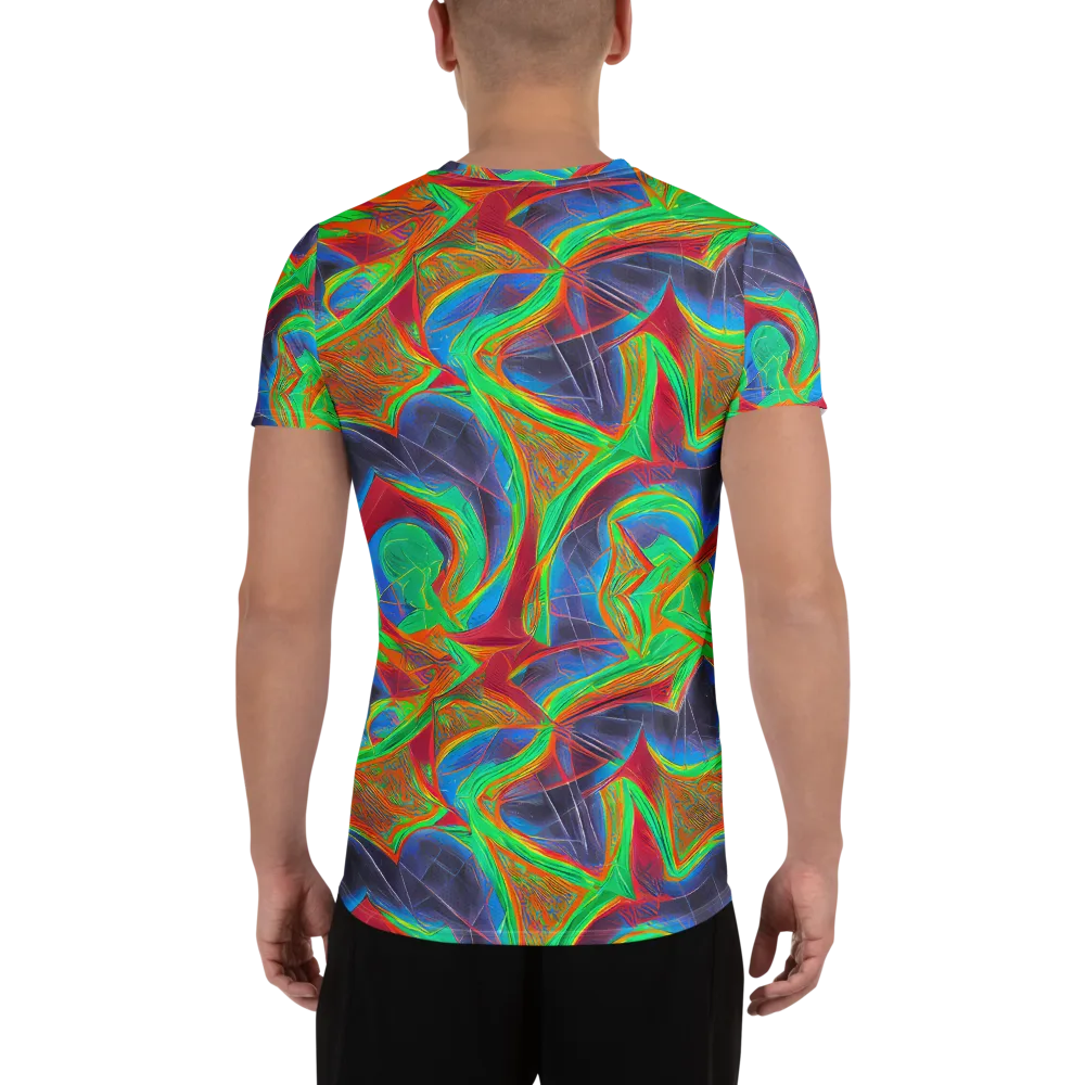 Afterglow Labyrinth on Men's Athletic T-Shirt — Back